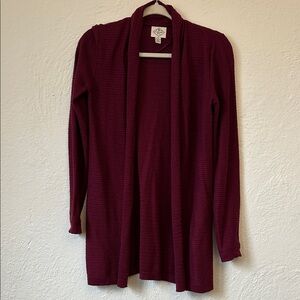 St. John's Bay Open-Front Cardigan Sweater - Wine